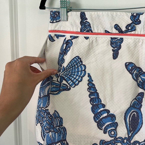 Lily Pulitzer Blue and White Coastal Seashell Mini Skirt - Picture 7 of 8